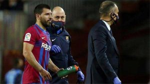 إصابة أجويرو تهدد  مسيرة اللاعب مع برشلونة