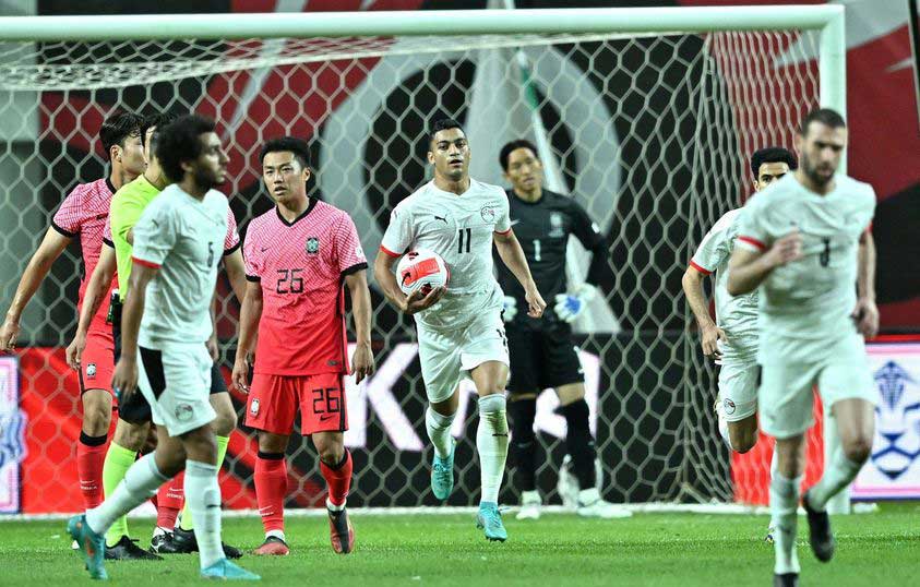 منتخب كوريا يفوز برباعية على المنتخب المصري